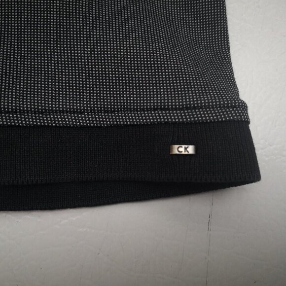 Calvin Klein Men's Size Medium Black & Grey Short Sleeves Polo Shirt - Picture 6 of 9